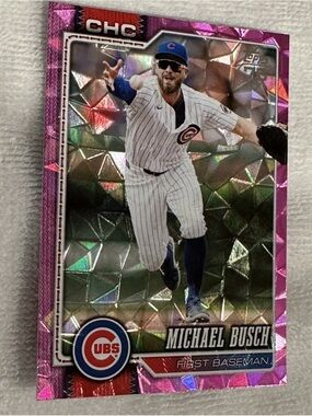 2026 Topps Series 1 - Michael Busch #348 Pink Diamante Foil